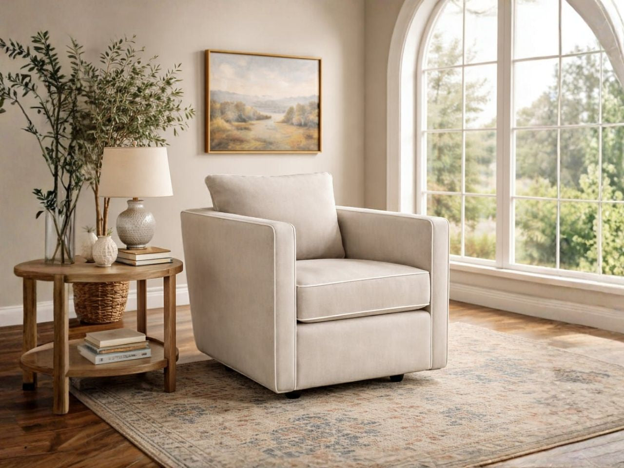 2050 Custom Fabric Swivel Chair