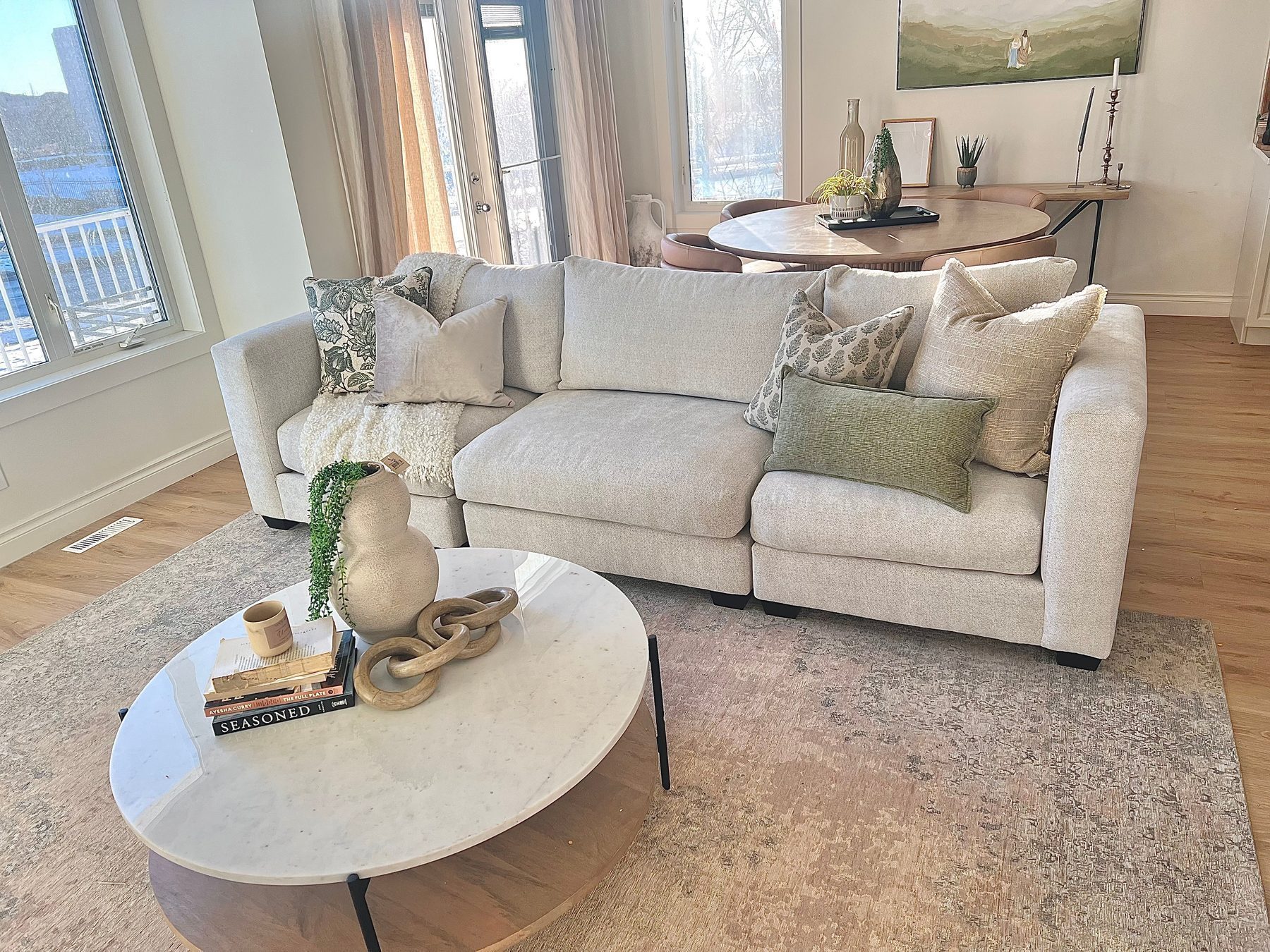 Custom 3-pc Cloud Modular Sofa view 4