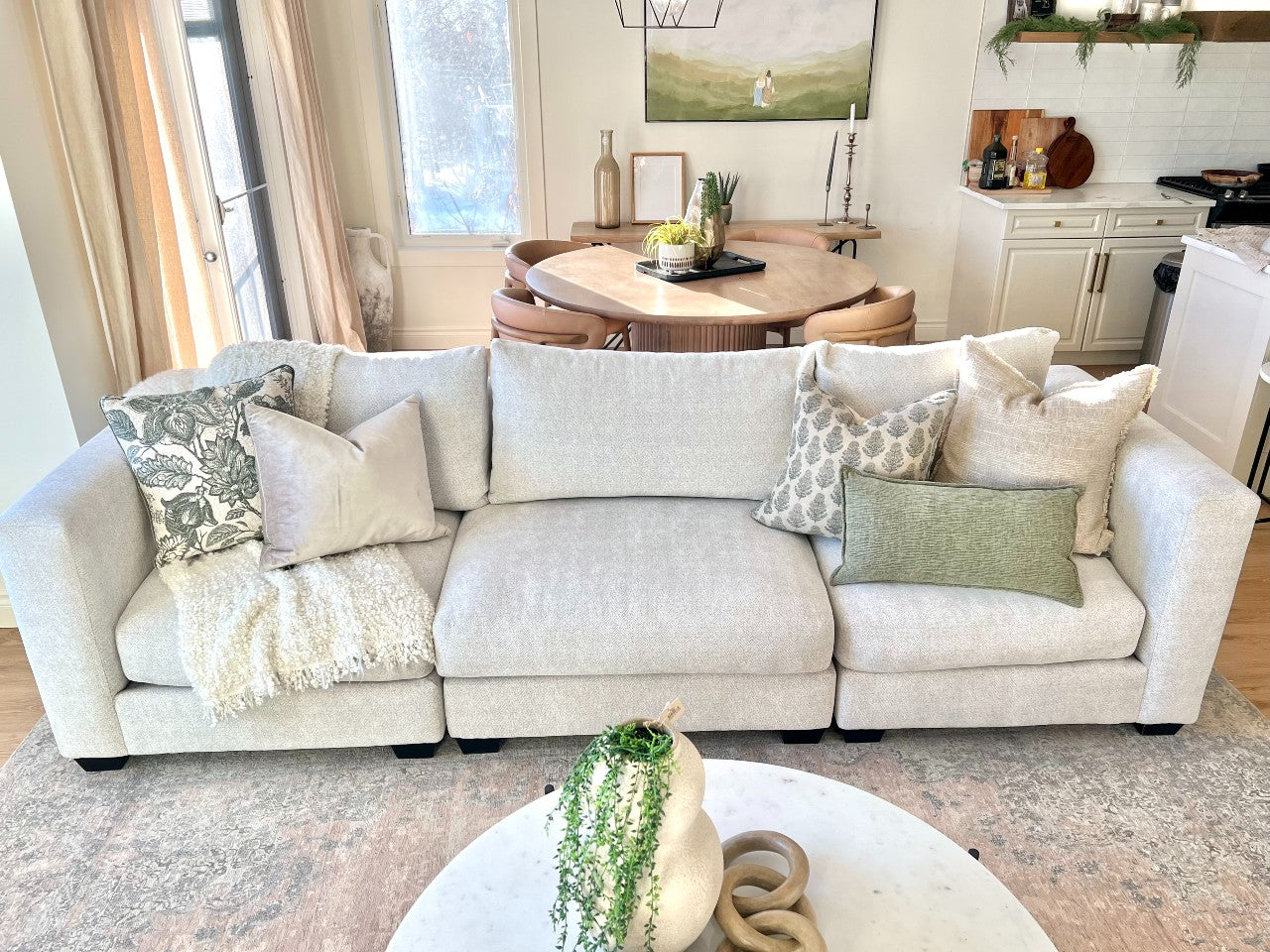 Custom 3-pc Cloud Modular Sofa view 3