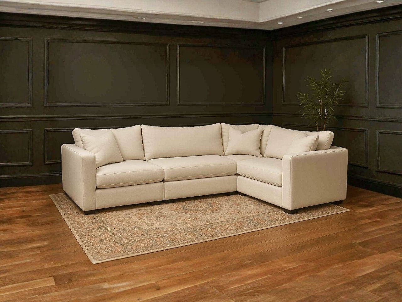 Custom 4-pc Cloud Modular Sectional view 2