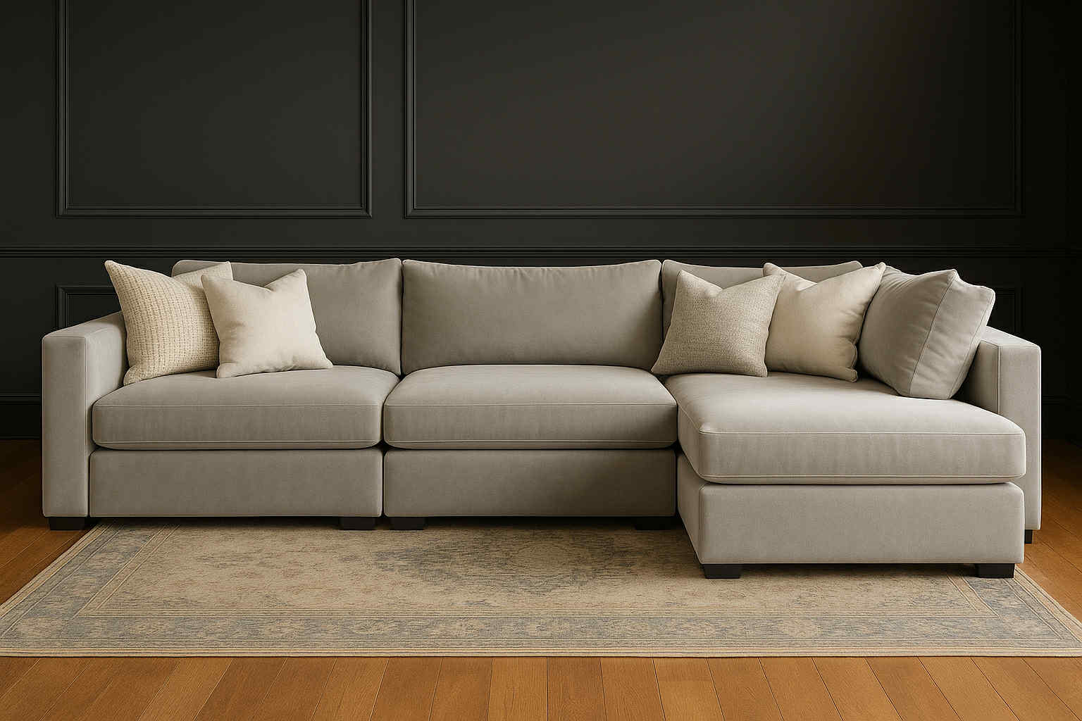 Custom 4-pc Cloud Modular Sectional view 3