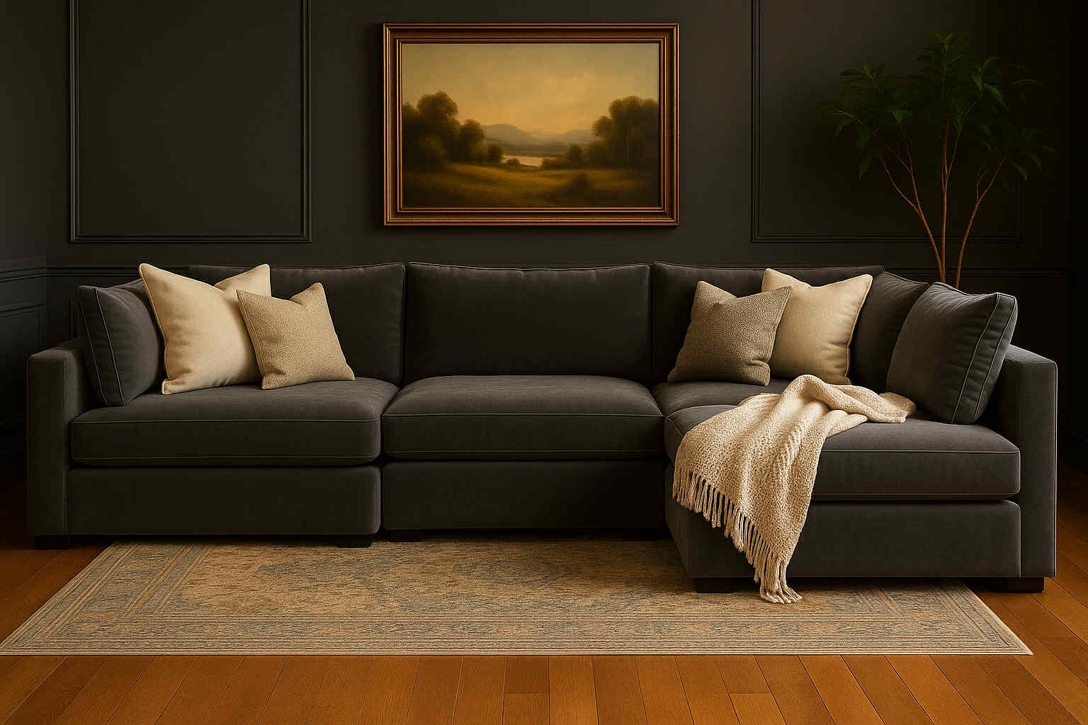Custom 4-pc Cloud Modular Sectional view 4