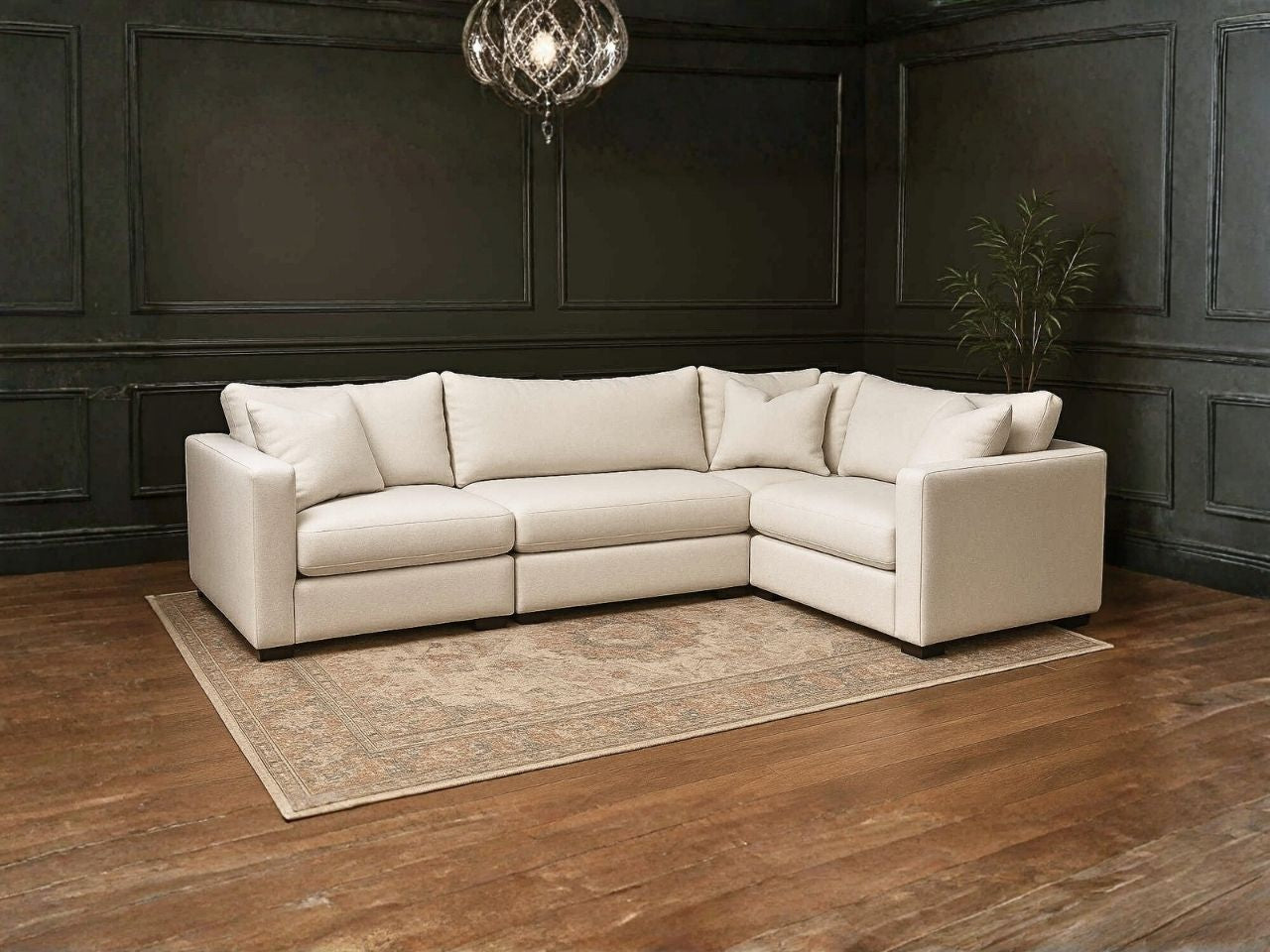 Custom 4-pc Cloud Modular Sectional