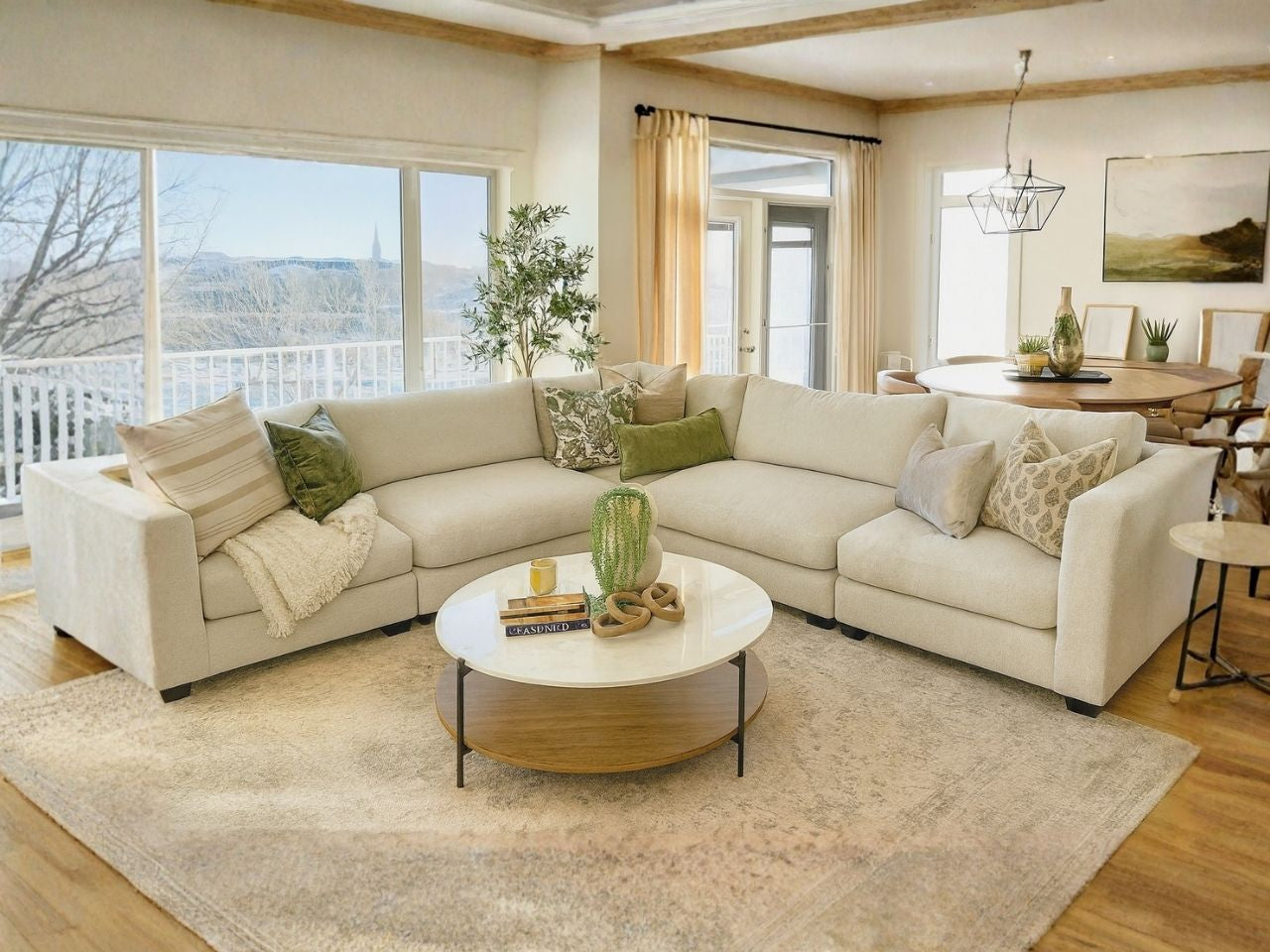 Custom 5-pc Cloud Modular Sectional - L Configuration