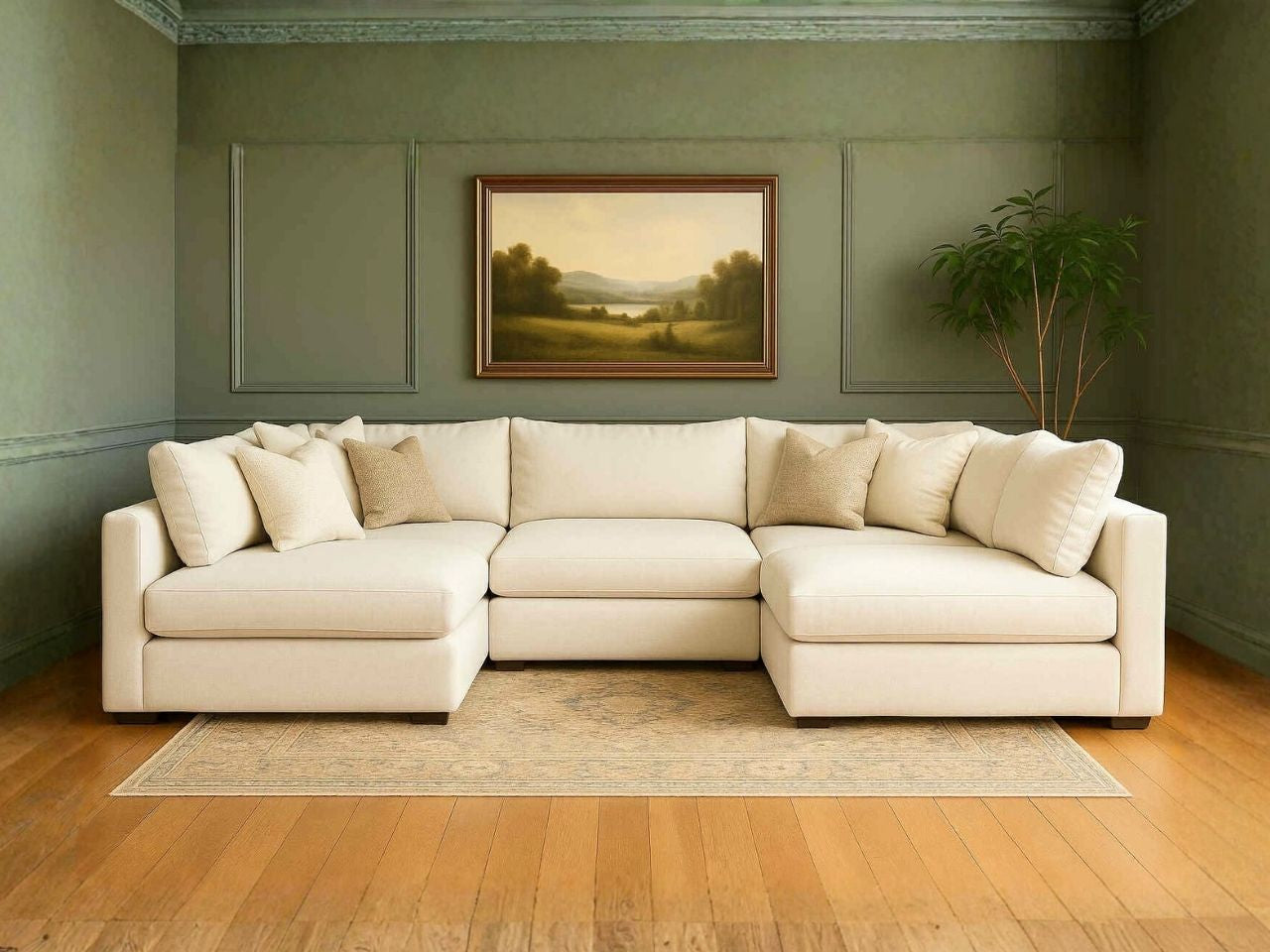 Custom 5-pc Cloud Modular Sectional - U Configuration view 2