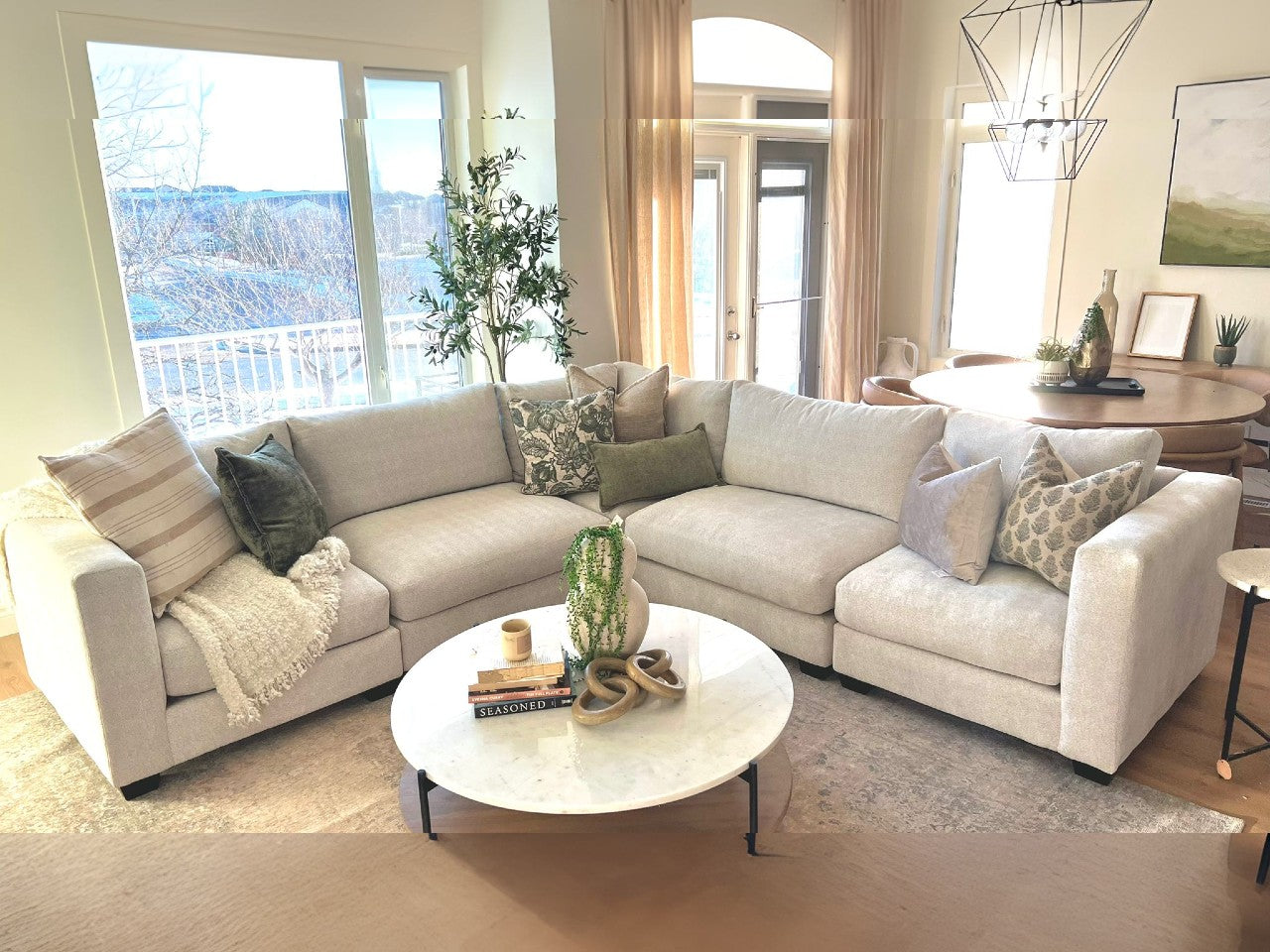 Custom 5-pc Cloud Modular Sectional - L Configuration configuration 3