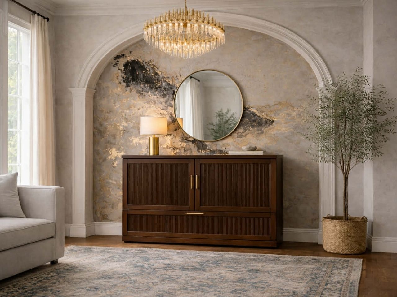 ANNA Solid Wood Cabinet Bed Queen Size