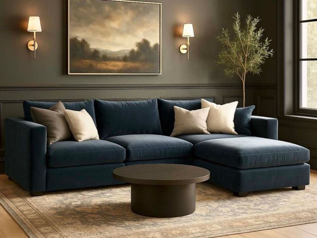 Custom 4-pc Cloud Modular Sectional with Ottoman configuration 2