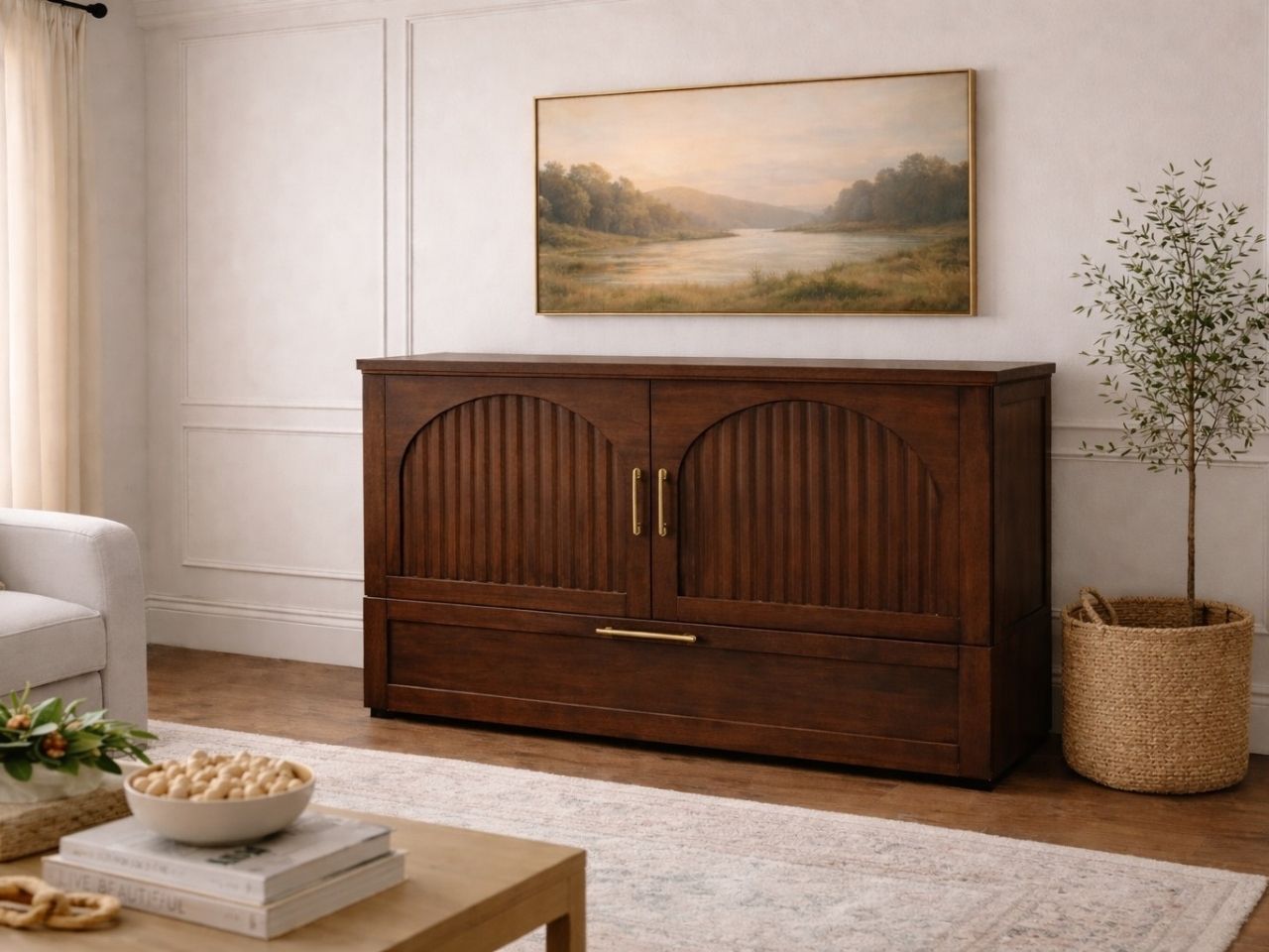 Eden Arched Solid Wood Cabinet Bed view 3