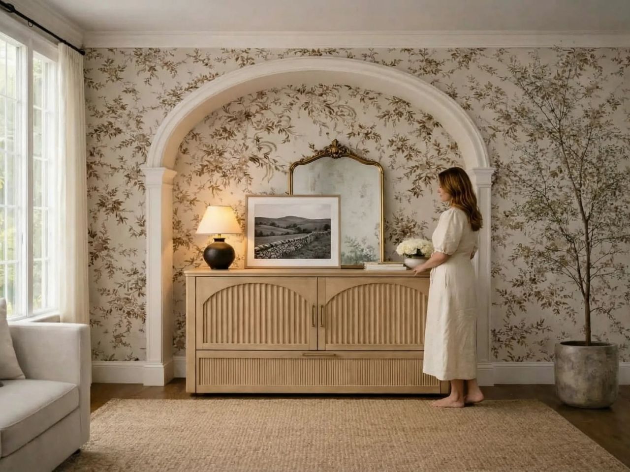 Eden Arched Solid Wood Cabinet Bed