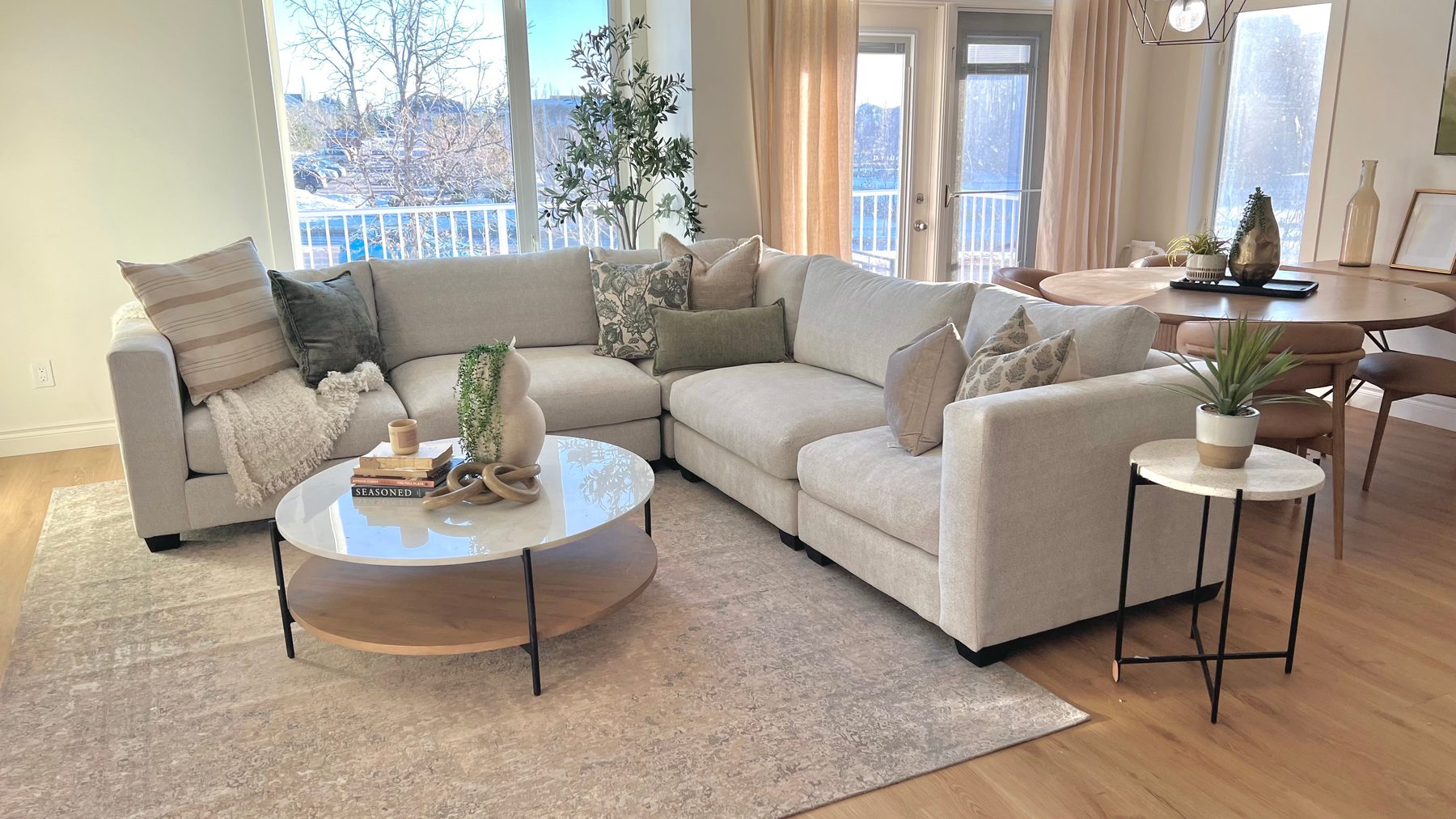 Custom 5-pc Cloud Modular Sectional - L Configuration configuration 2