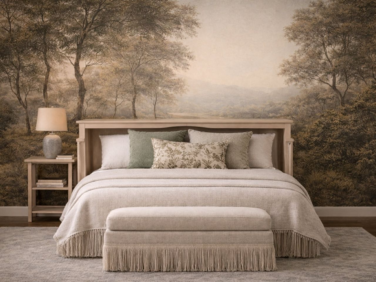 LEASE Solid Wood Cabinet Bed Queen Size configuration 4