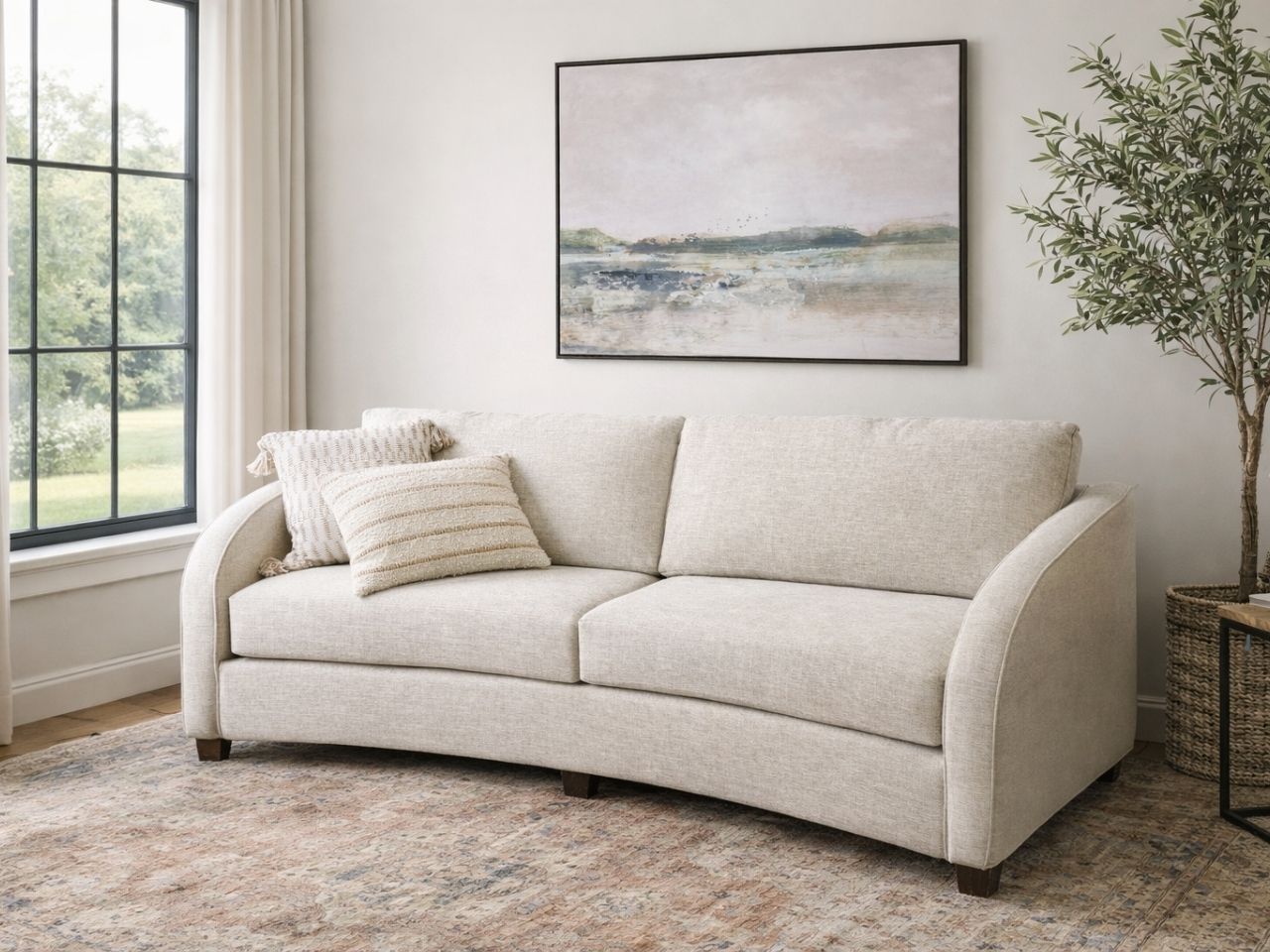 South Slope Custom 2-Seater Curved Sofa 94